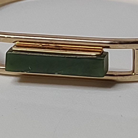 Vintage Avon Green And Gold Tone Bracelet - Picture 13 of 16